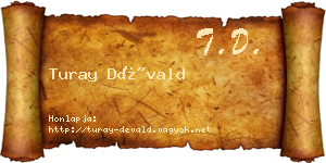 Turay Dévald névjegykártya